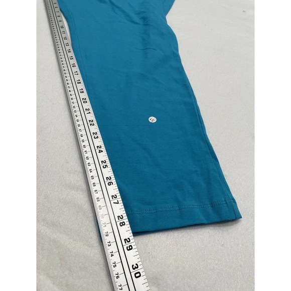 Roaman's 3X 30/32 Cropped Ankle Pull On Leggings Blue Stretch Cotton New - Picture 5 of 8